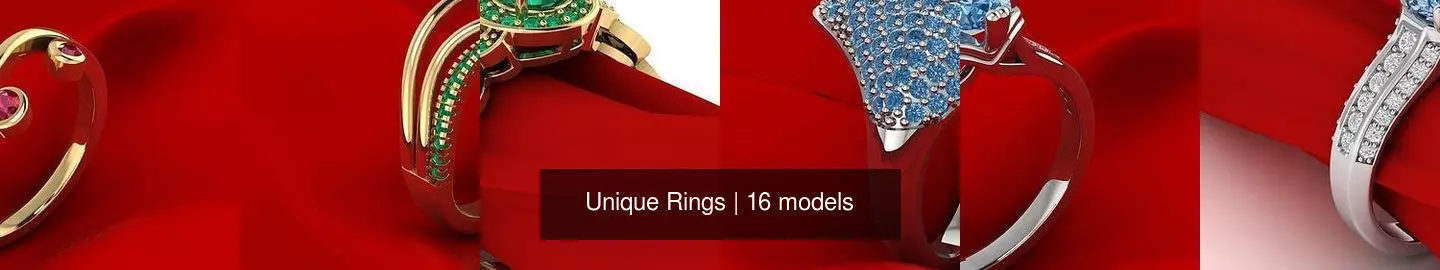 Unique Rings 3D Model Collection_2