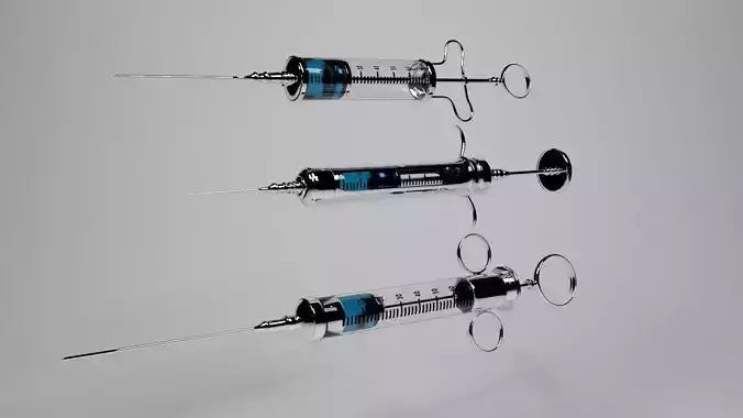 Syringe three medical syringes