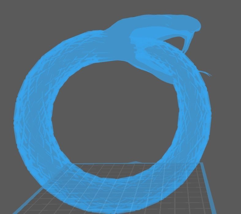 Ring snake 3D print model 3D print model_4