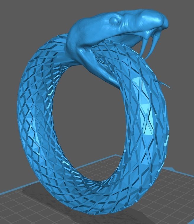 Ring snake 3D print model 3D print model_3