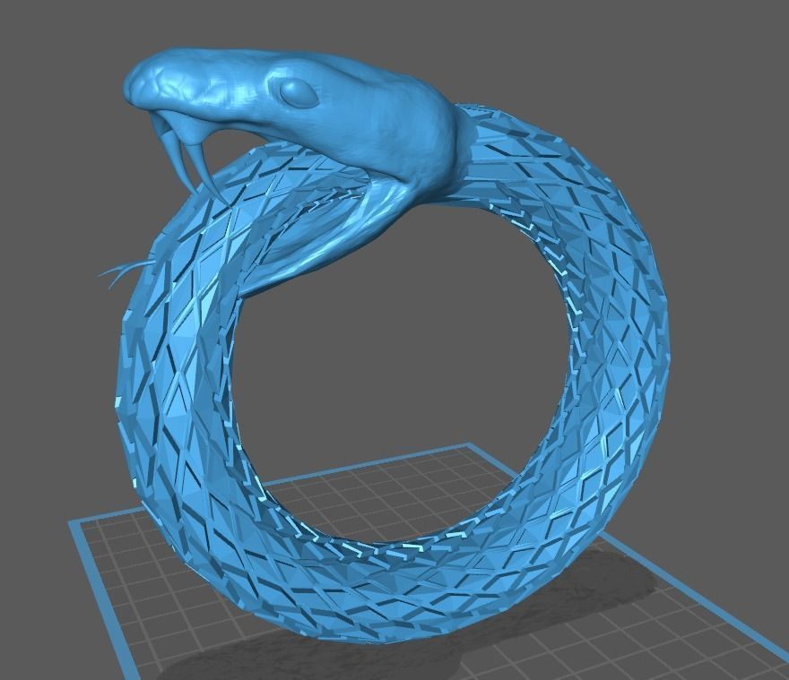 Ring snake 3D print model 3D print model_2