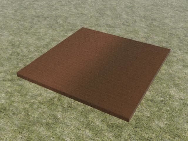 decking square on grass Free 3D model