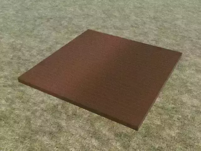 decking square on grass Free 3D model