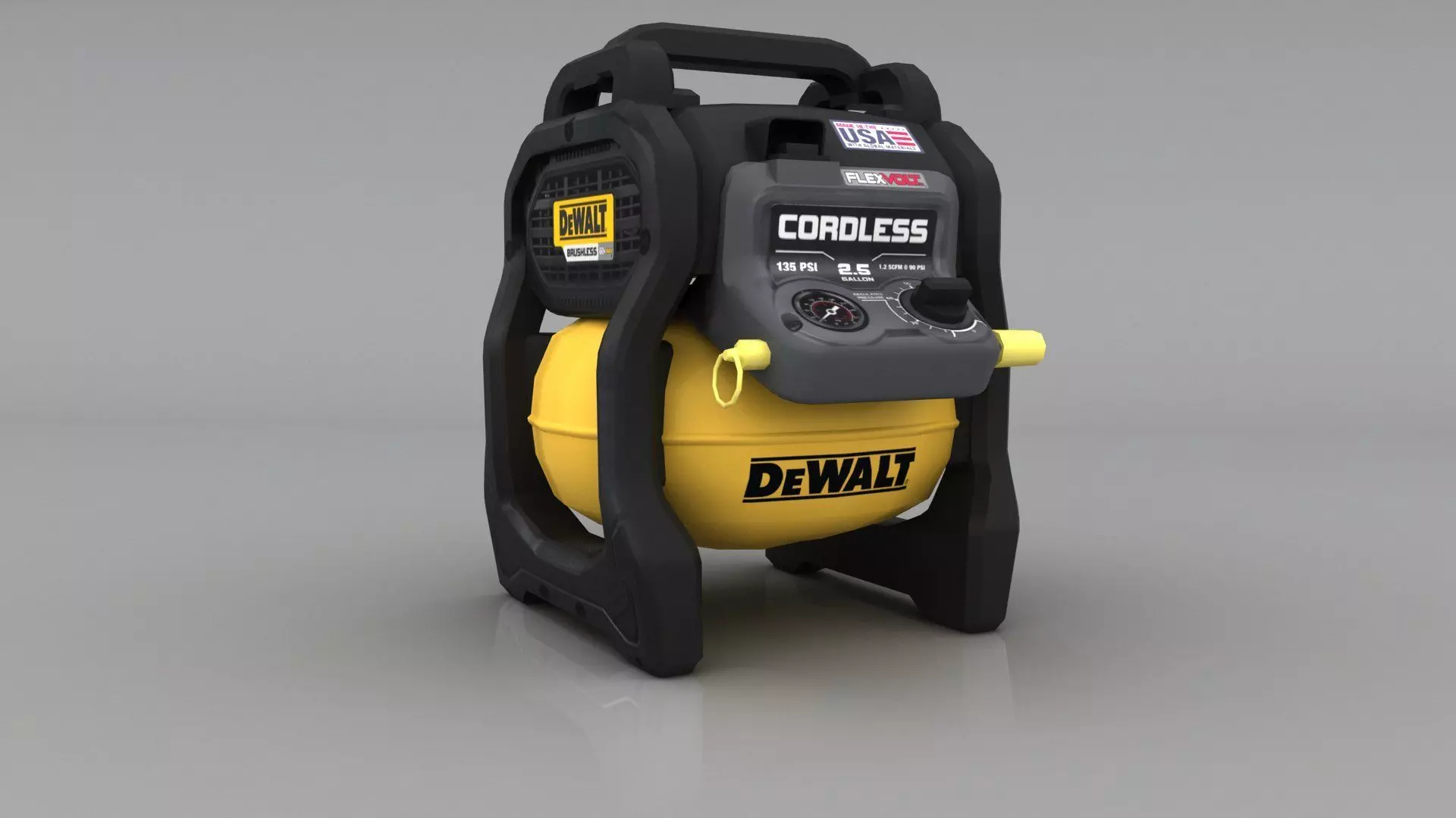 DEWALT Gallon Compressor DCC2560T1 Low-poly 3D model_0