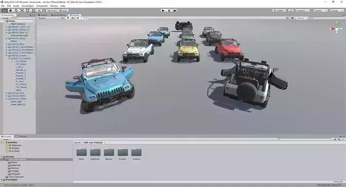 Unity SUV 4x4 vehicle pack Low-poly 3D model