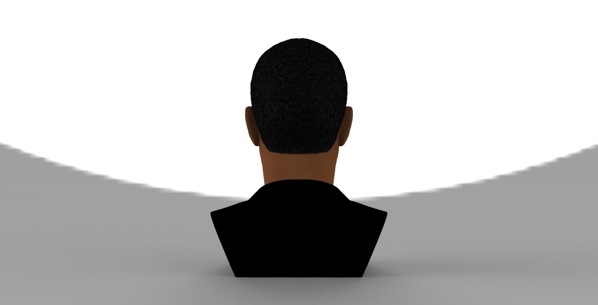 Denzel Washington bust 3D model ready for full color 3D printing 3D print model_5