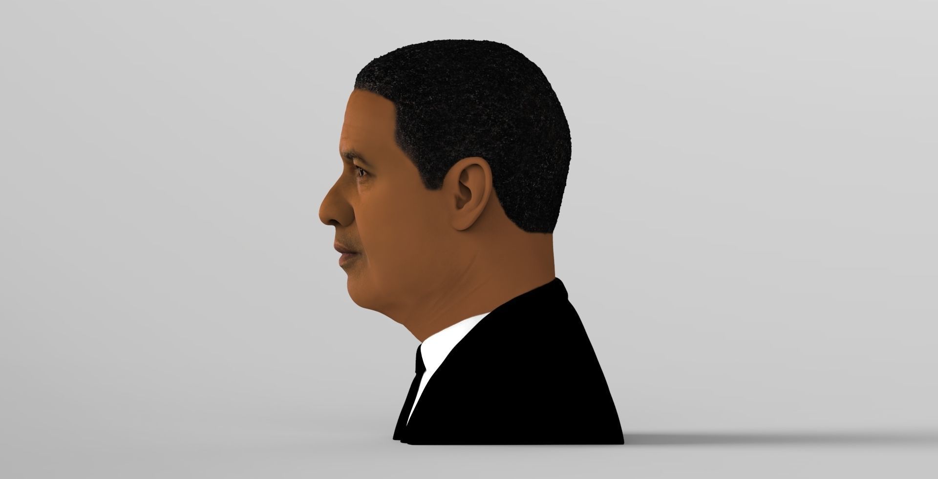 Denzel Washington bust 3D model ready for full color 3D printing 3D print model_3