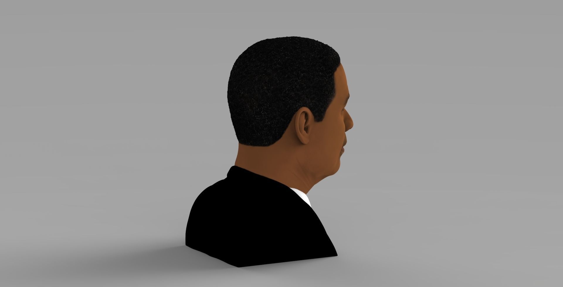Denzel Washington bust 3D model ready for full color 3D printing 3D print model_6