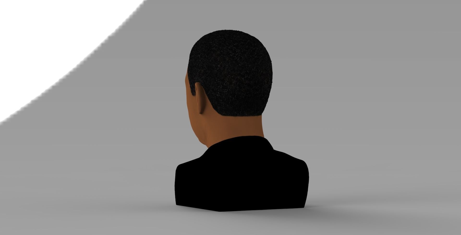 Denzel Washington bust 3D model ready for full color 3D printing 3D print model_4