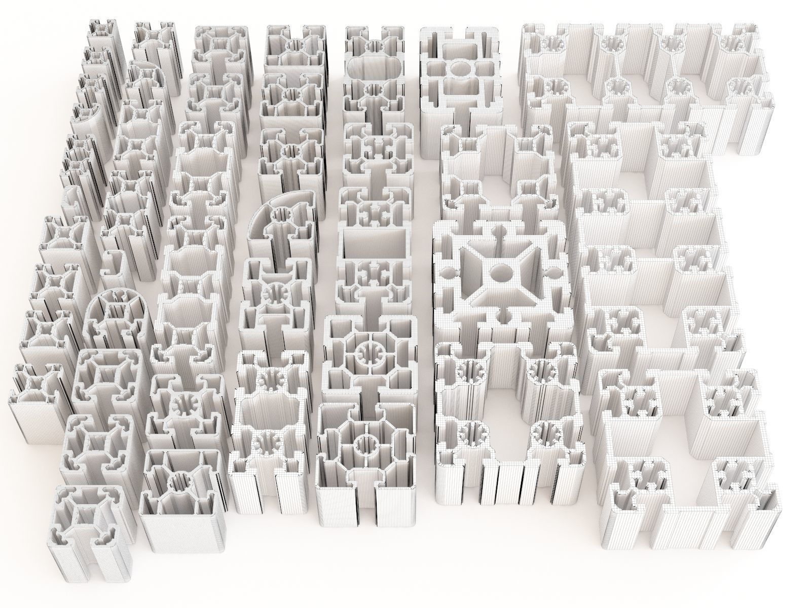 Profile aluminium 03 3D model_1