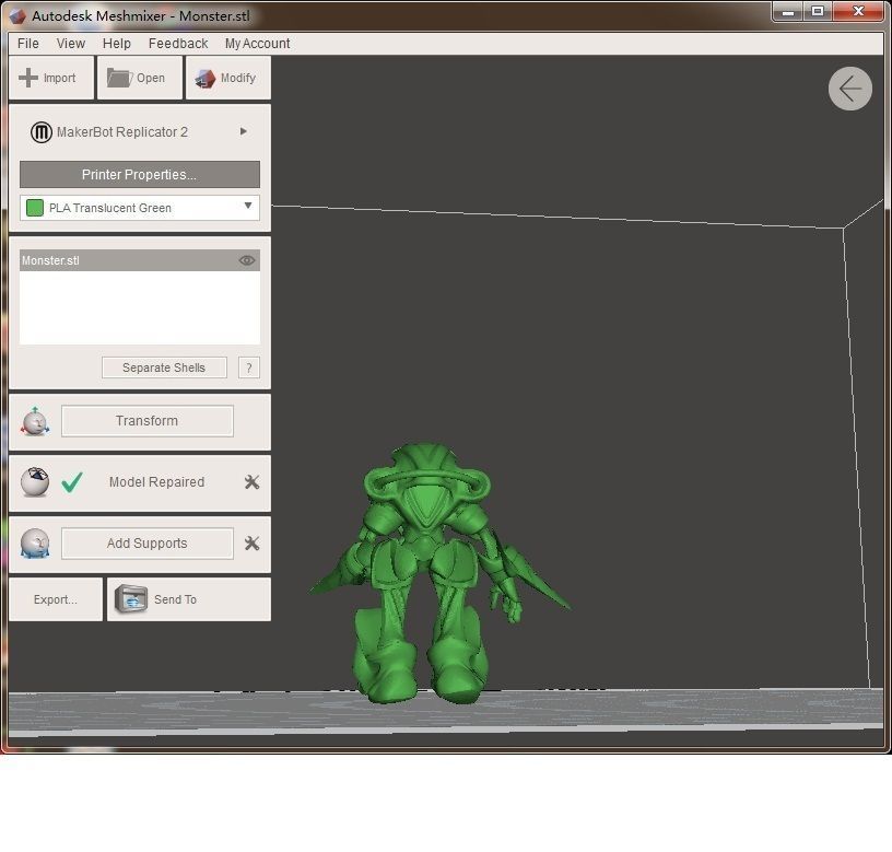 Green Monster 3D print model_3