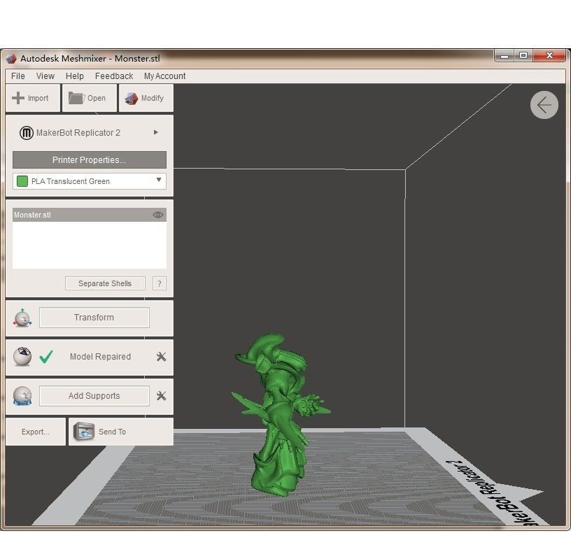 Green Monster 3D print model_1
