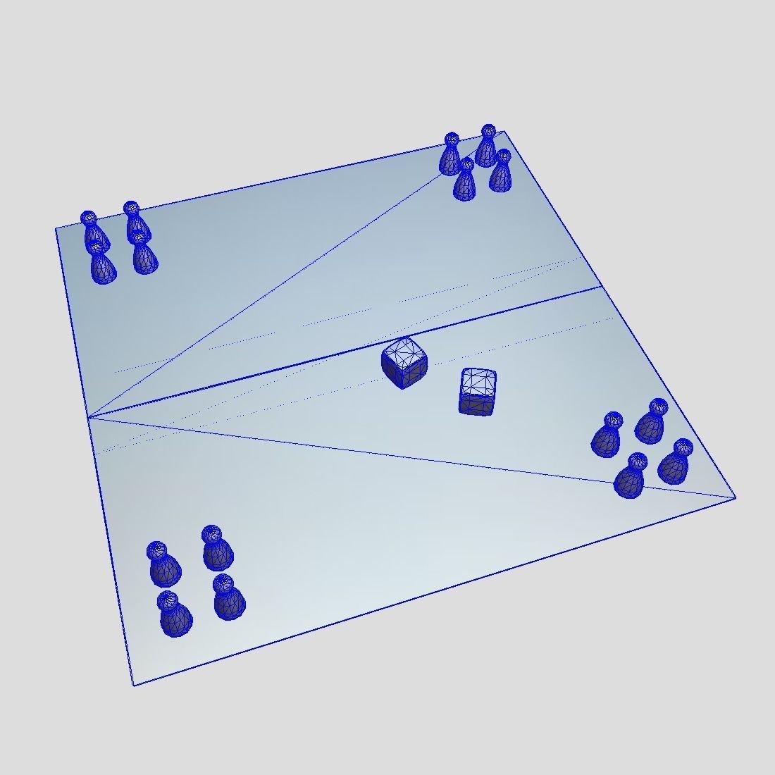 Ludo - Mensch aergere dich nicht Low-poly 3D model_1