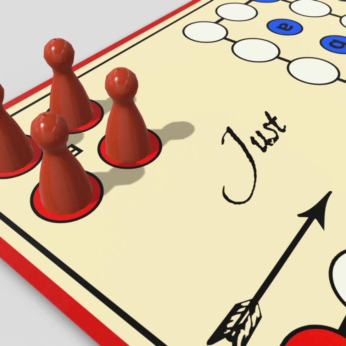 Ludo - Mensch aergere dich nicht Low-poly 3D model_16