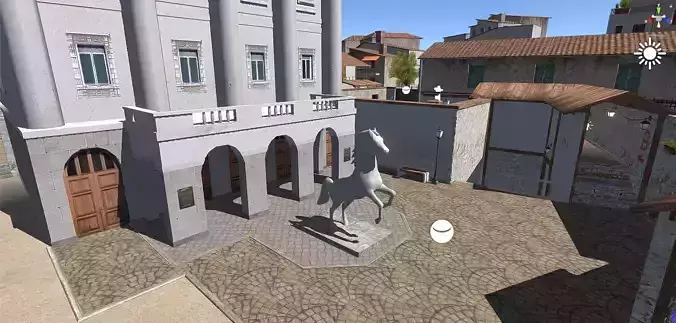 Shooting Town For FPS And TPS Game Ready 3D Environment Low-poly 3D model