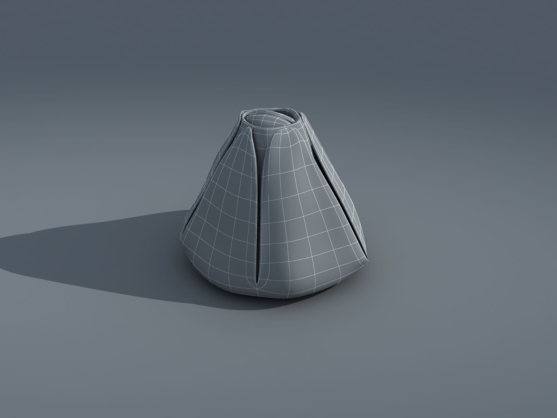 Adult Barnacle Balanus Low-poly 3D model_2