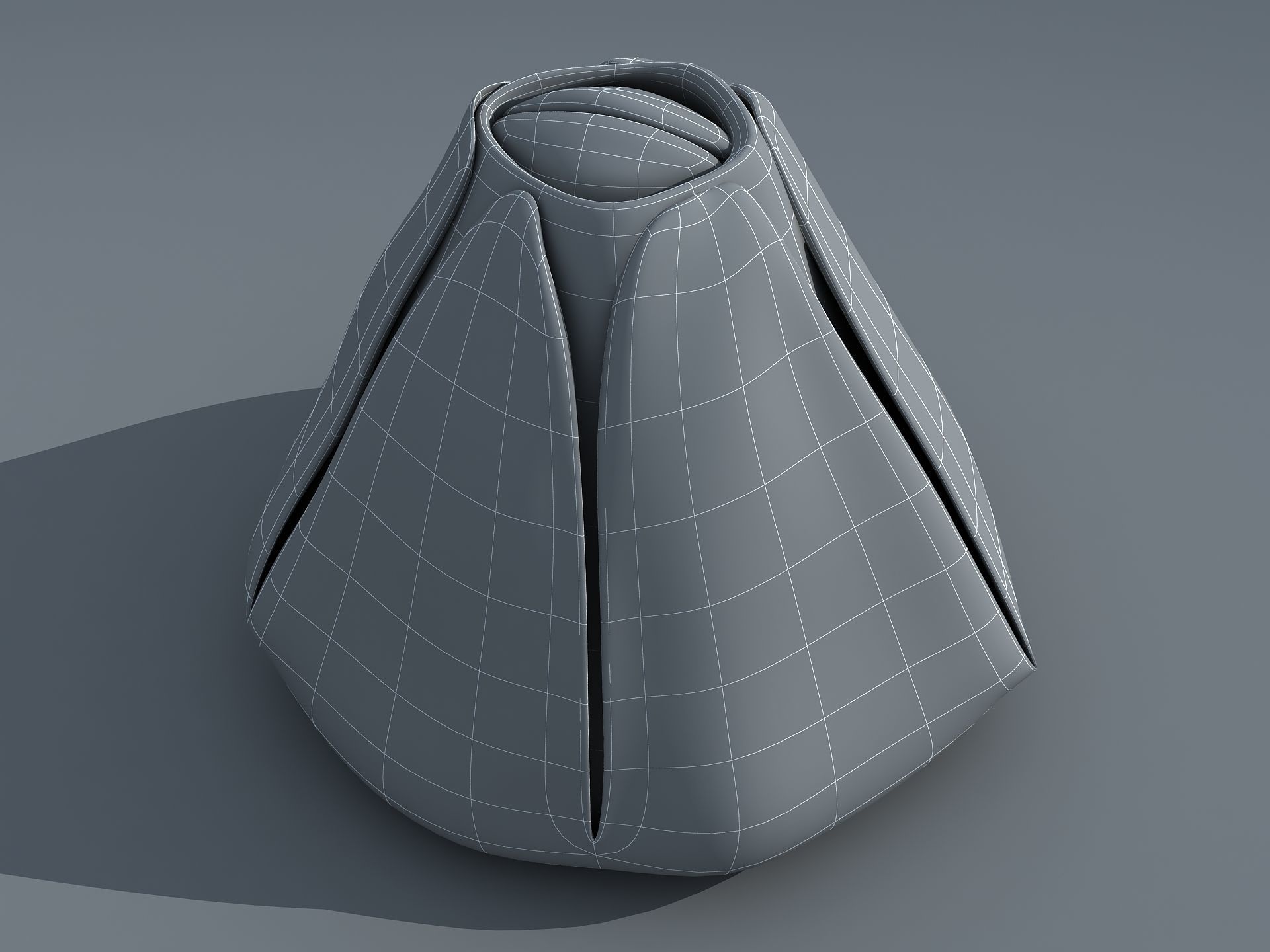 Adult Barnacle Balanus Low-poly 3D model_12