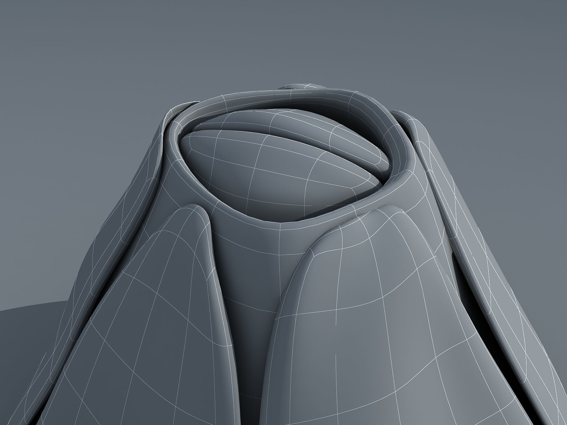 Adult Barnacle Balanus Low-poly 3D model_4