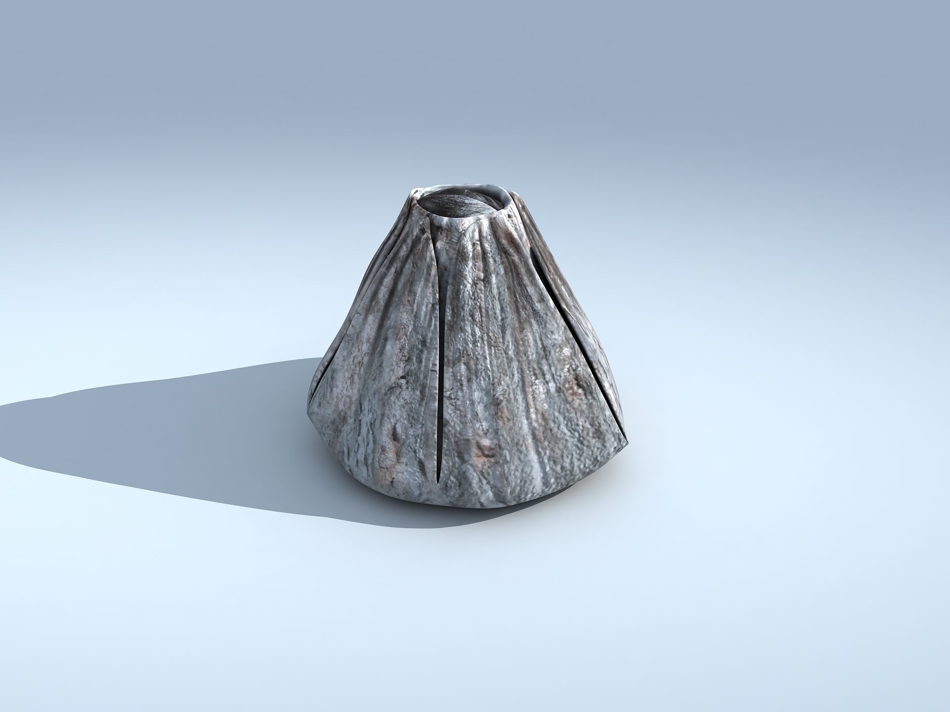 Adult Barnacle Balanus Low-poly 3D model_1