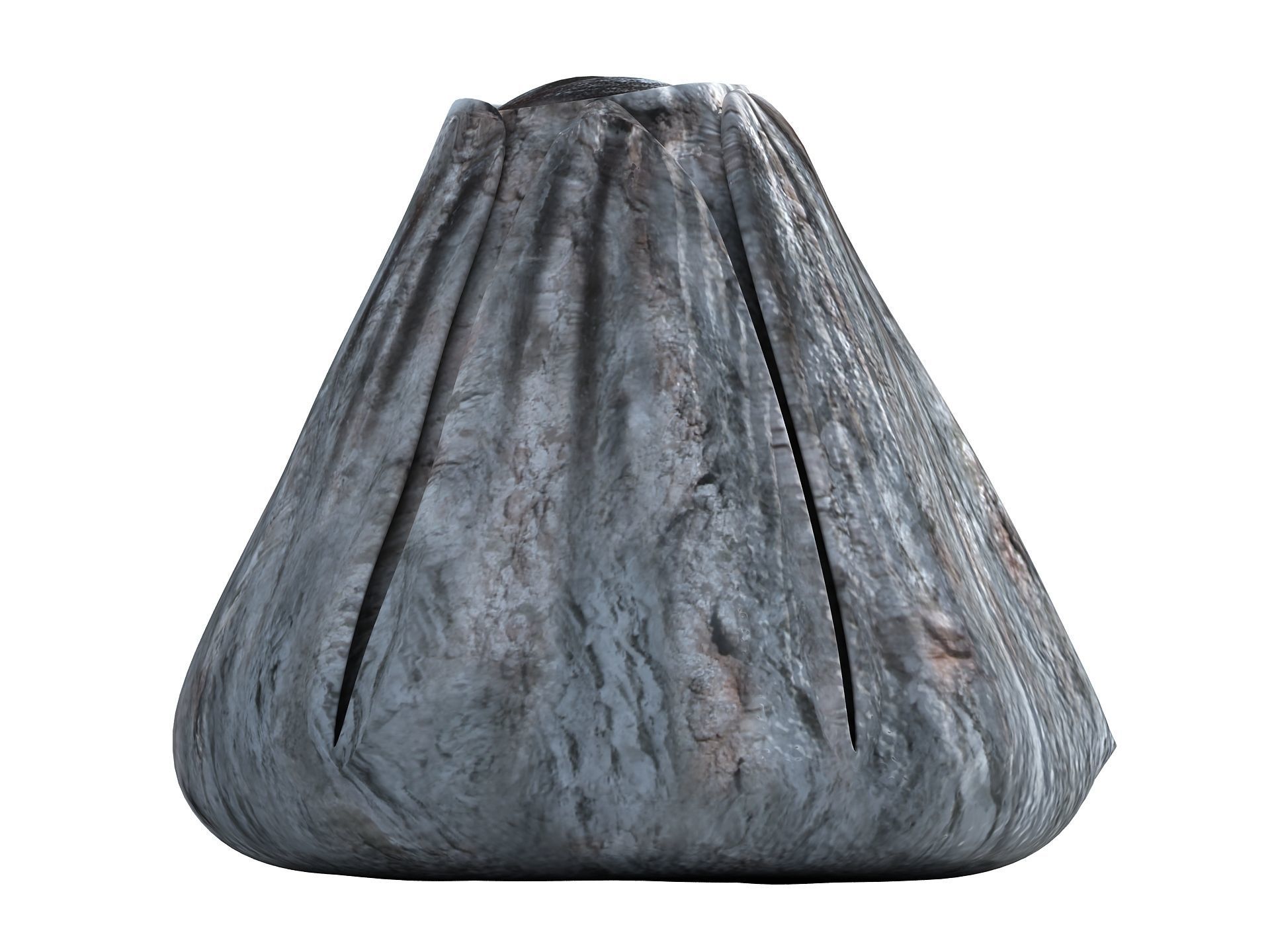 Adult Barnacle Balanus Low-poly 3D model_9