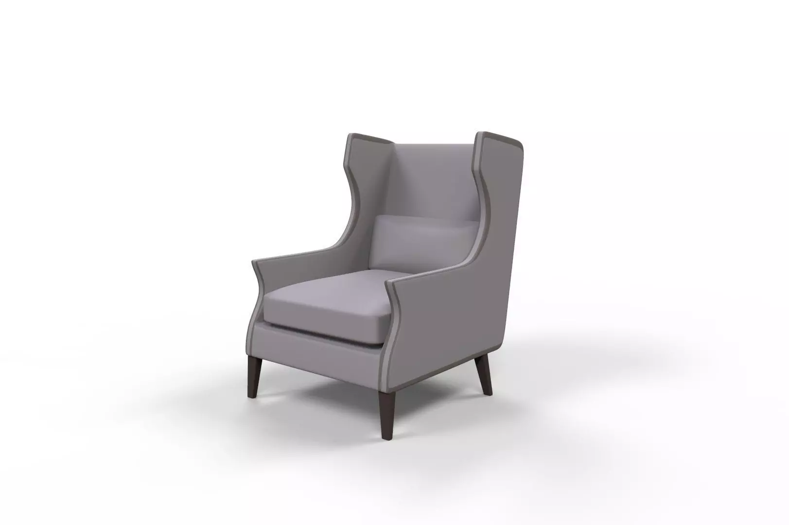 chair wing Low-poly 3D model_0