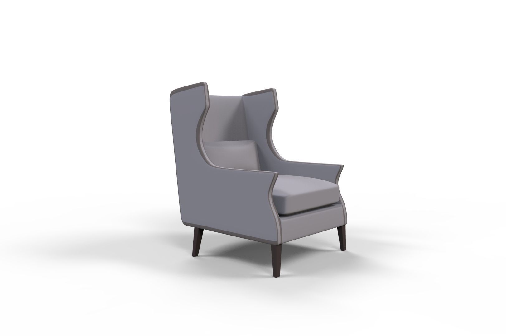 chair wing Low-poly 3D model_2