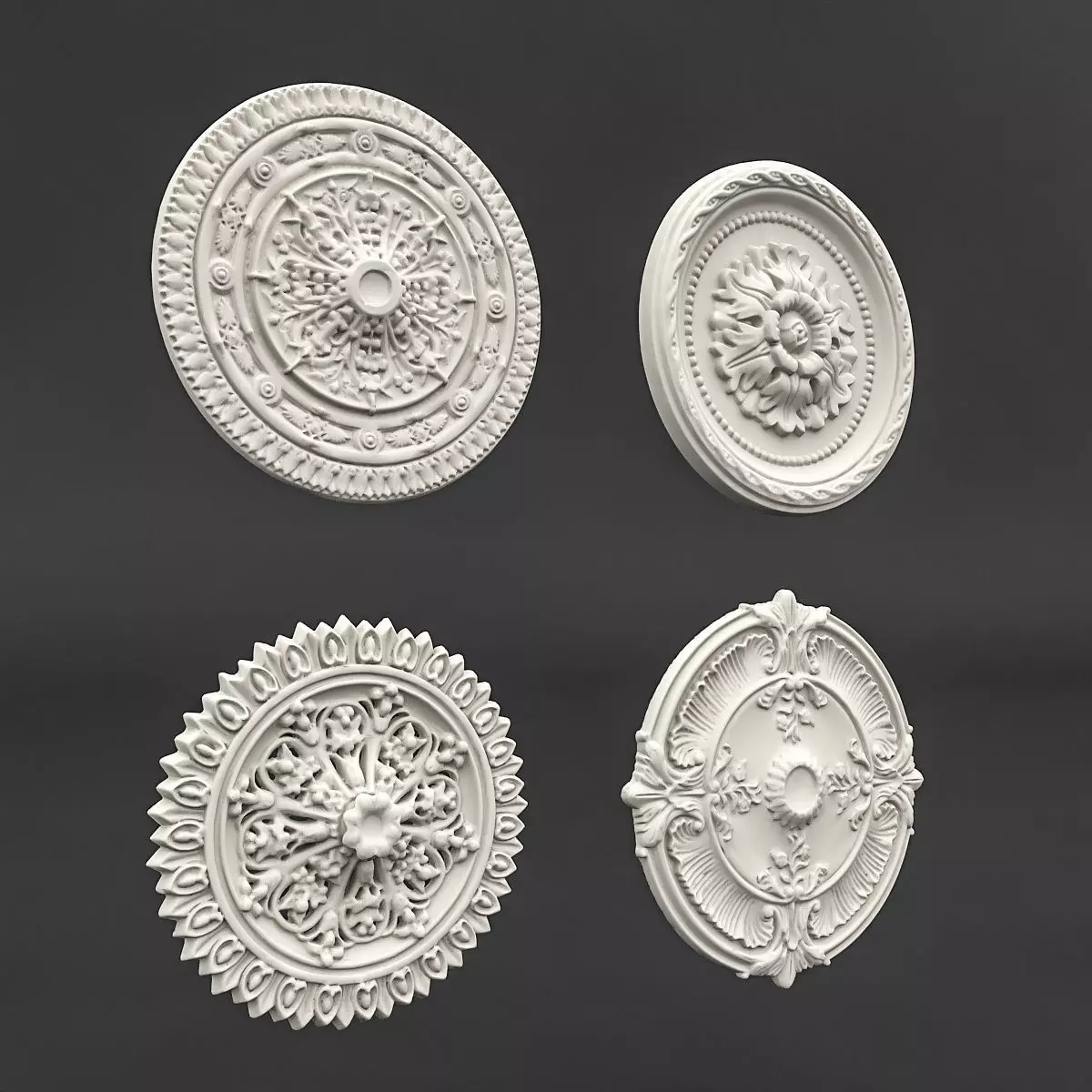 classic ceiling pattern 01 3D model | CGTrader