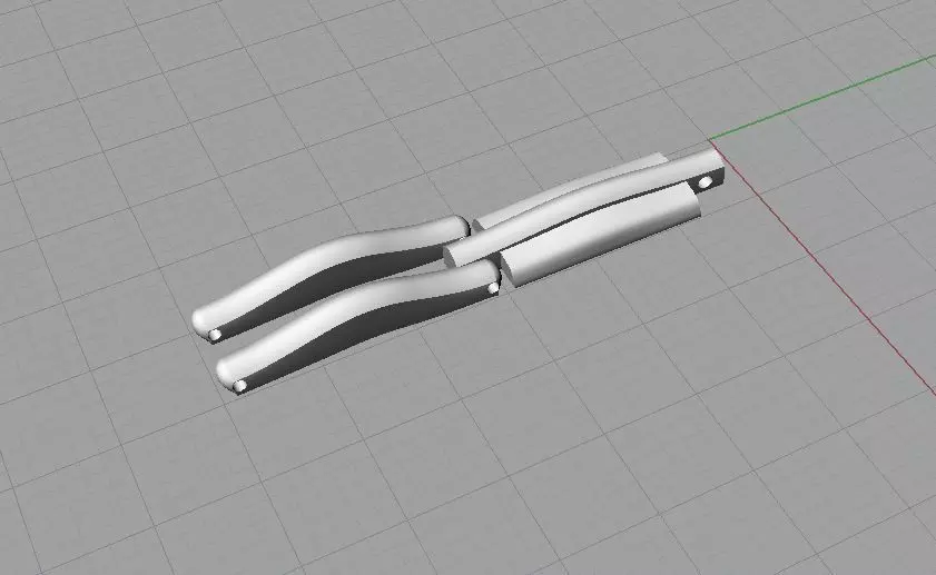 Bracelet pair of scissors 3D print model_0