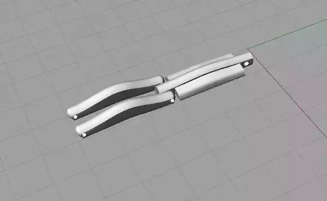 Bracelet pair of scissors 3D print model