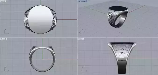 Clotter silver ring with stone