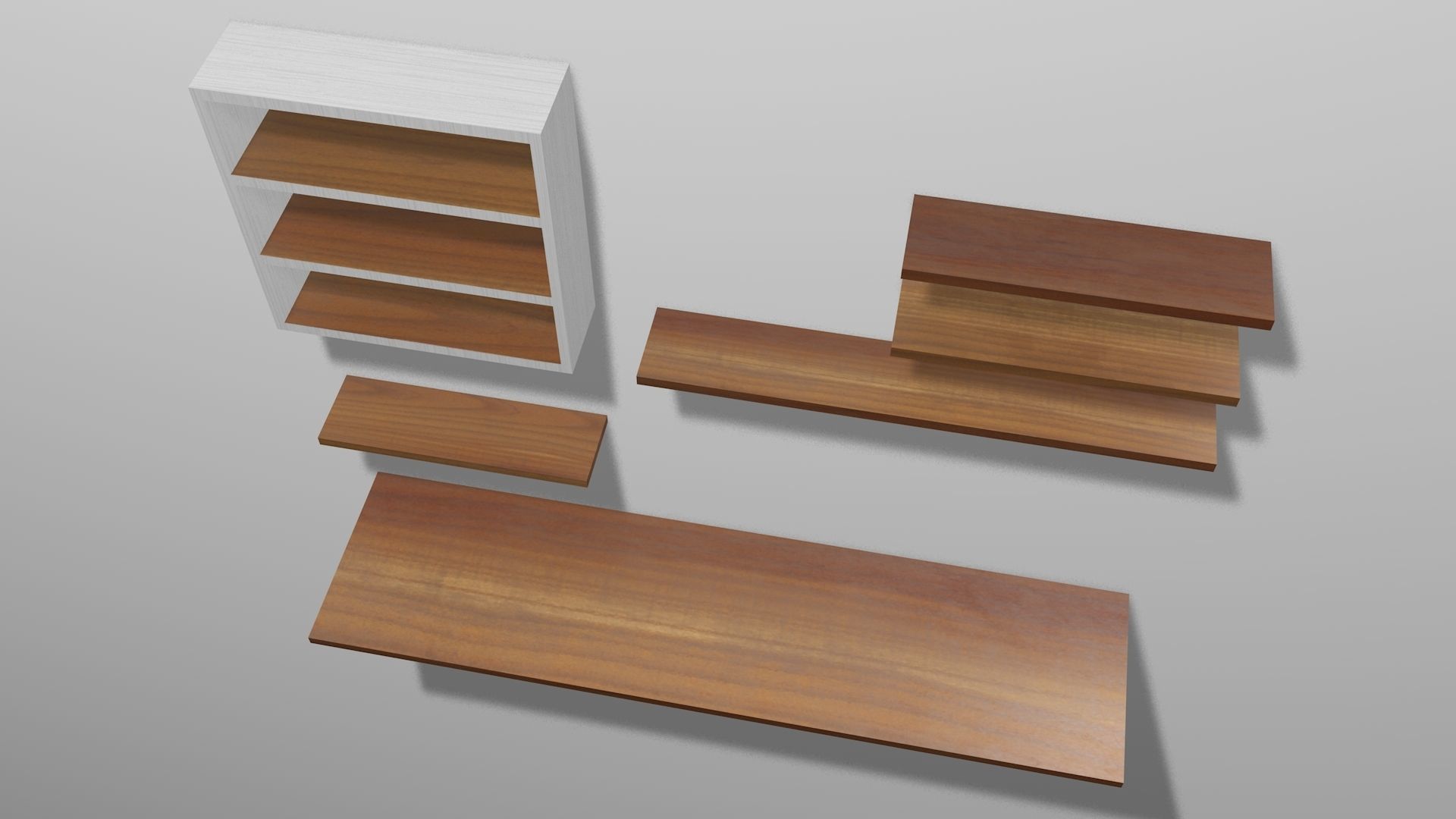 Kitchen shelves Free 3D model_2