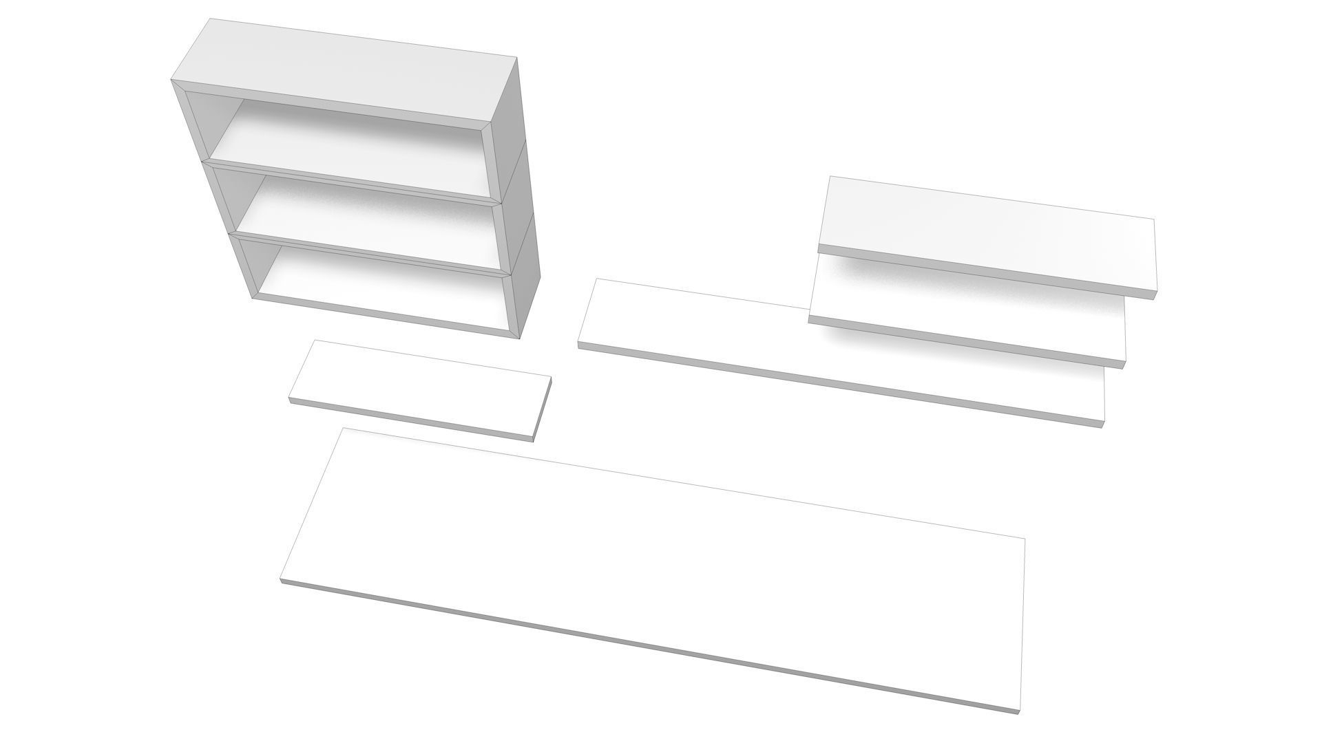 Kitchen shelves Free 3D model_5