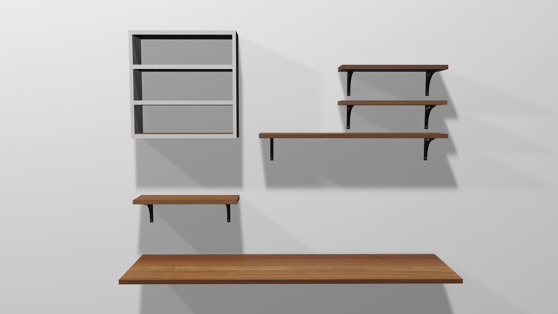 Kitchen shelves Free 3D model_1