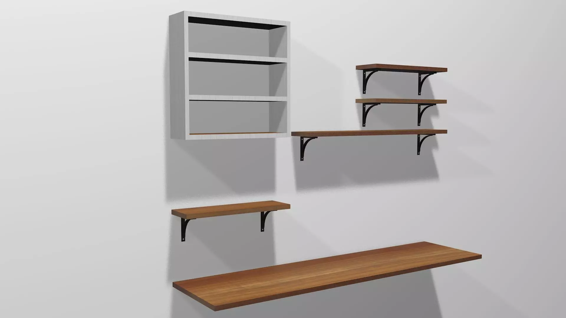 Kitchen shelves Free 3D model_0