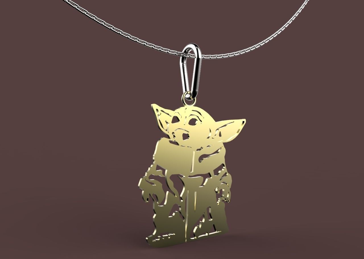 baby yoda 3D print model_2