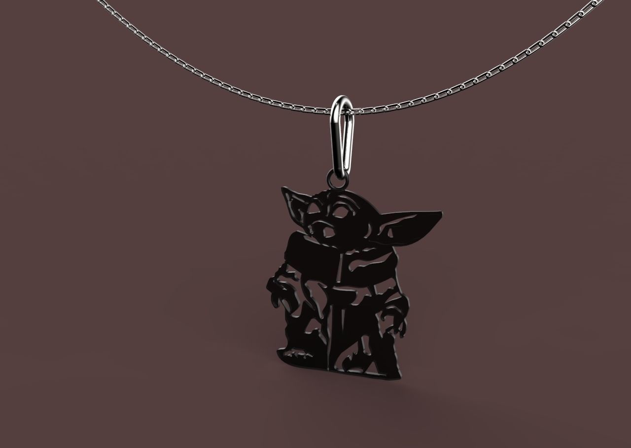 baby yoda 3D print model_7