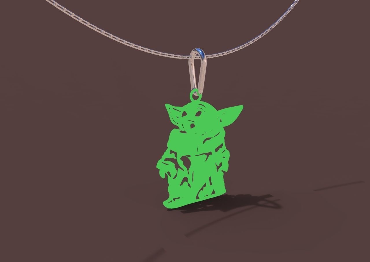baby yoda 3D print model_4