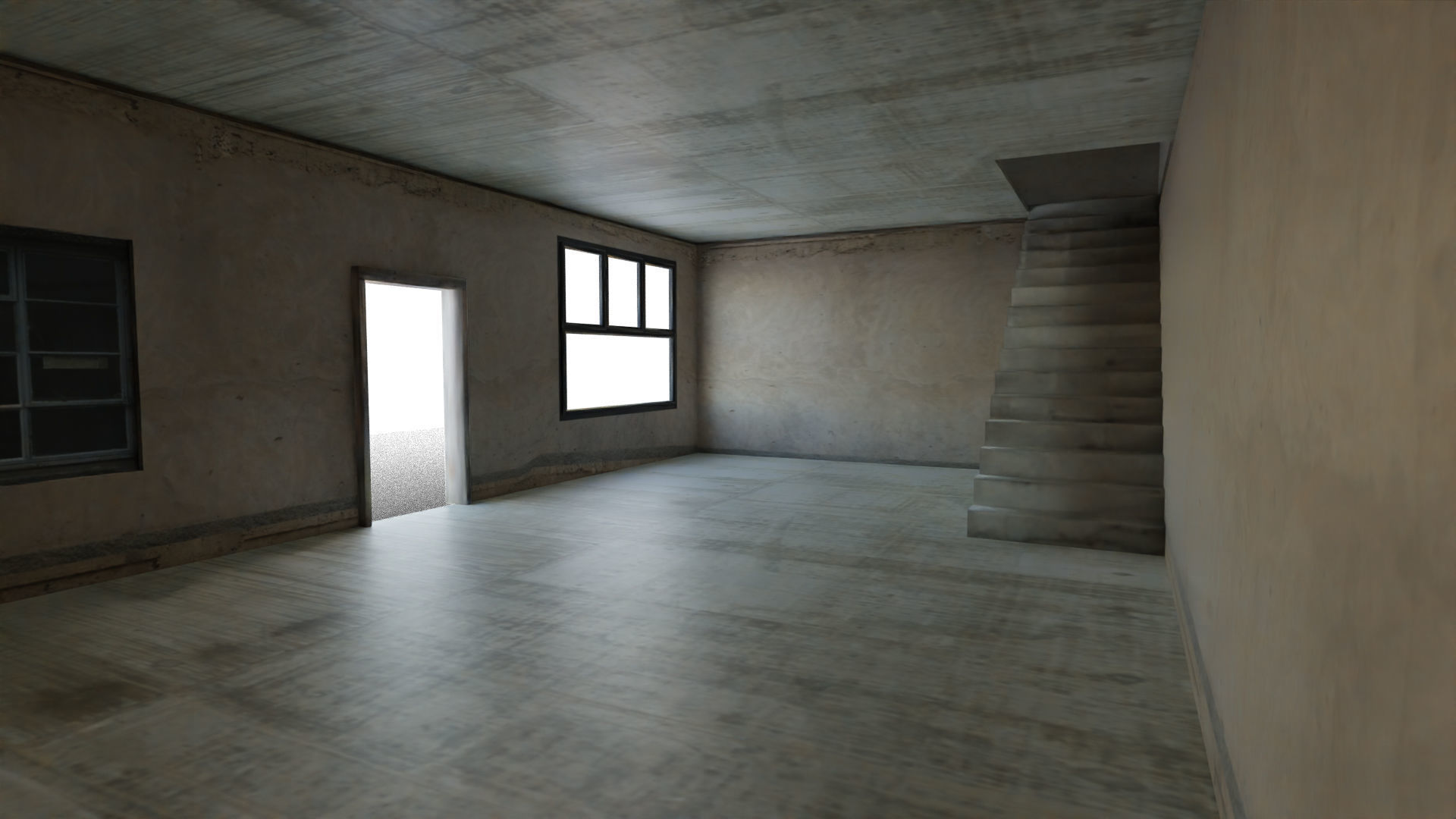 Arab Building Interior And Exterior Low-poly 3D model_4