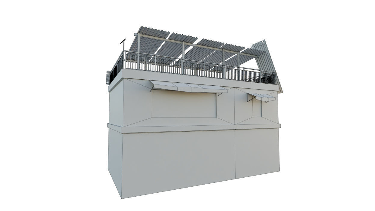 Arab Building Interior And Exterior Low-poly 3D model_8