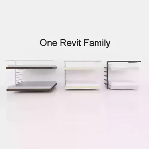 Bunk bed - Full parametric Revit Family  Low-poly 3D model