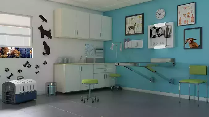 Veterinery Low-poly 3D model