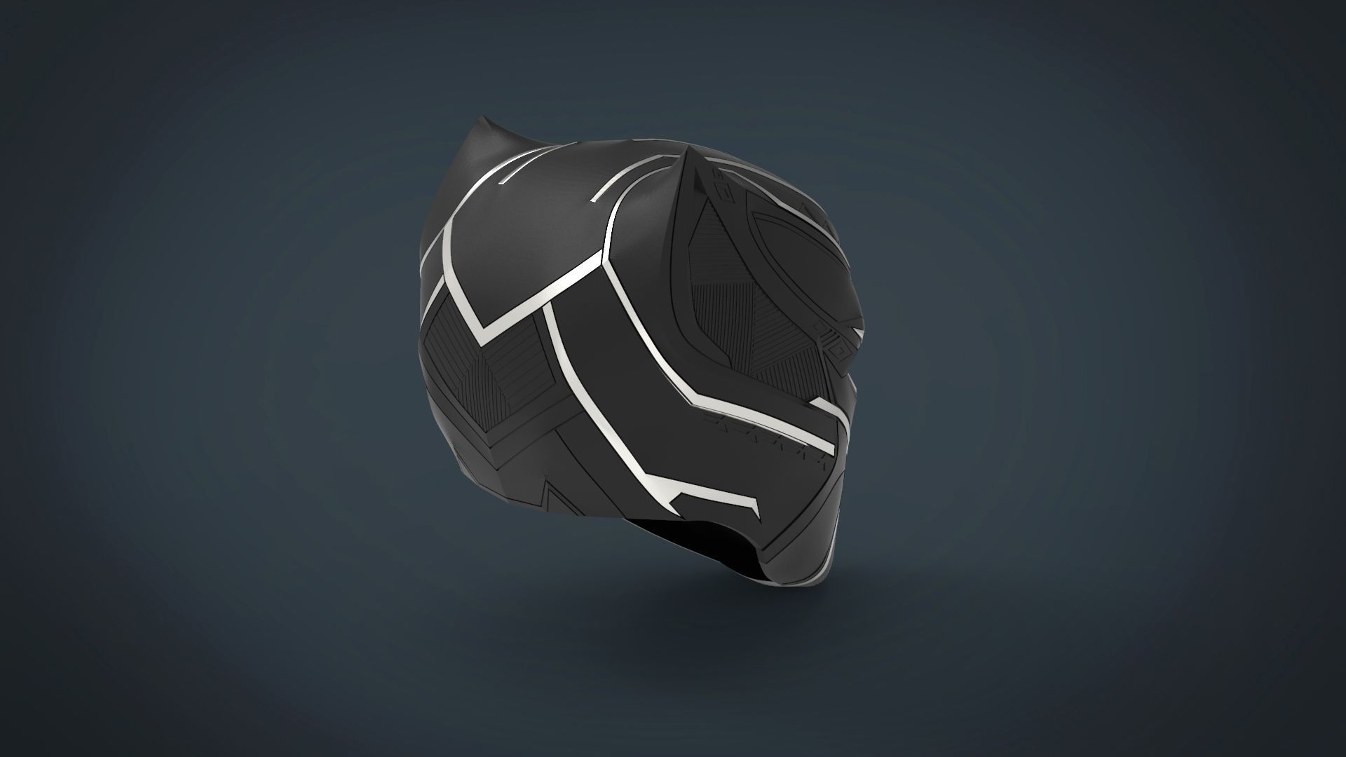 Black Panther Helmet - stl files for 3d printing 3D print model_6