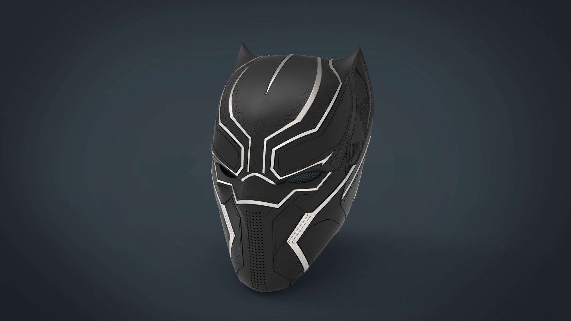 Black Panther Helmet - stl files for 3d printing 3D print model_1