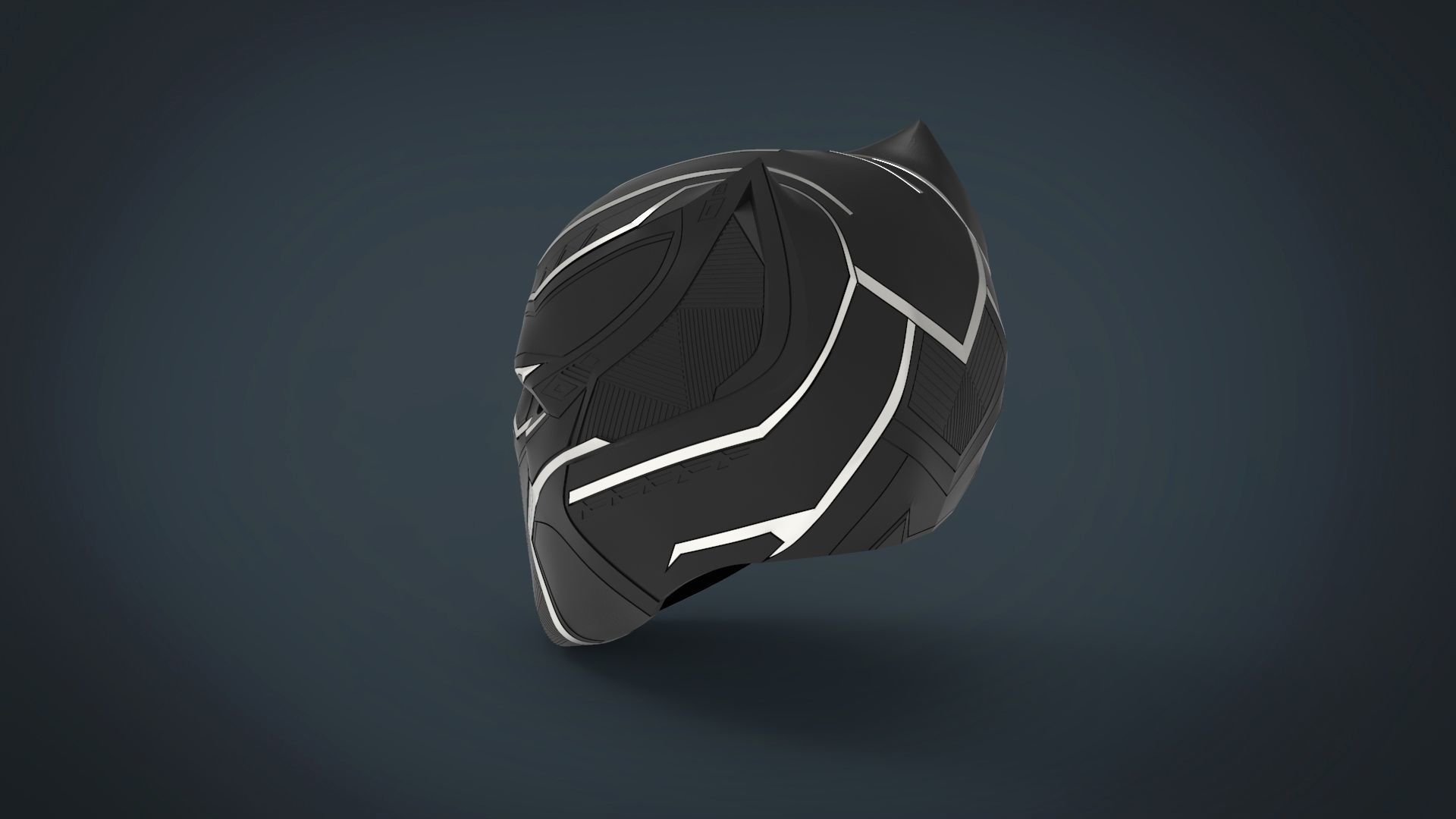 Black Panther Helmet - stl files for 3d printing 3D print model_4