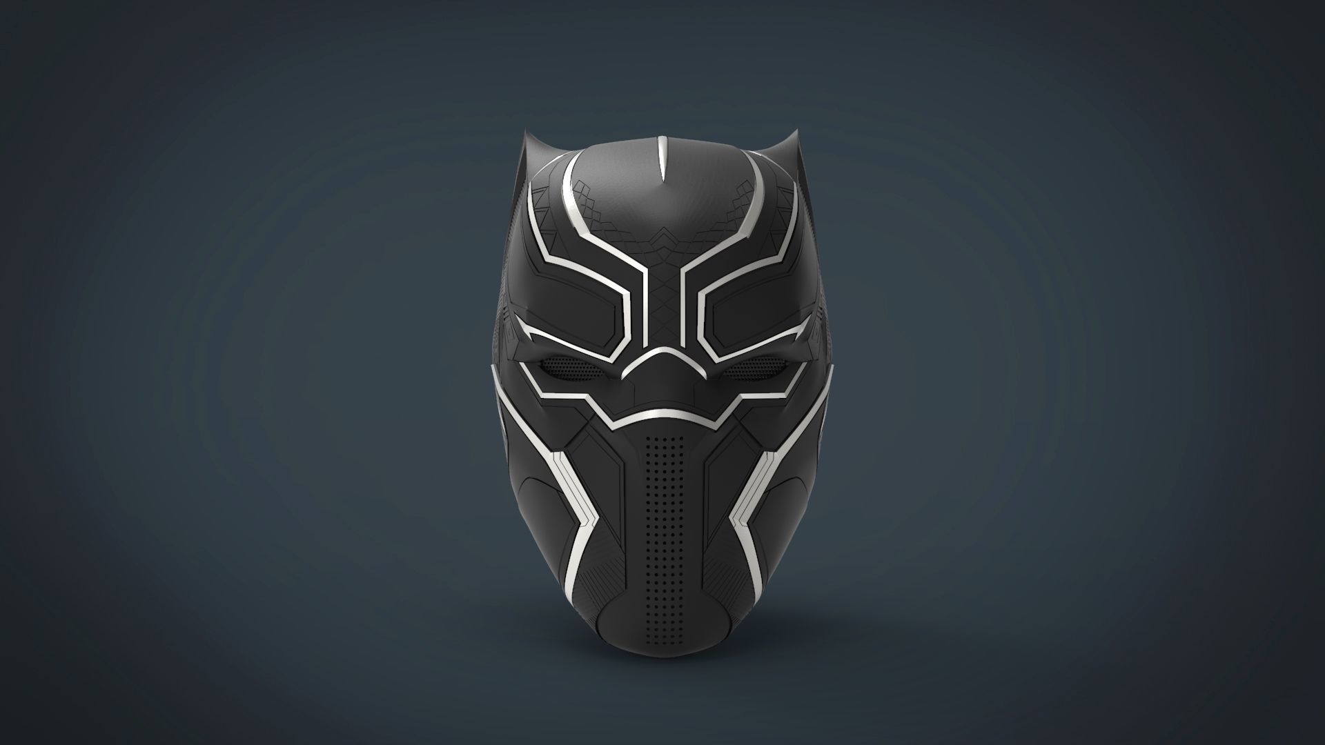 Black Panther Helmet - stl files for 3d printing 3D print model_8