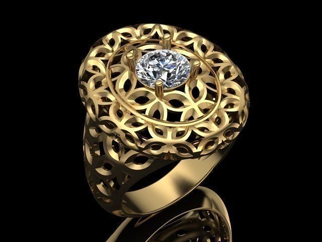 women ring  print model 3D print model