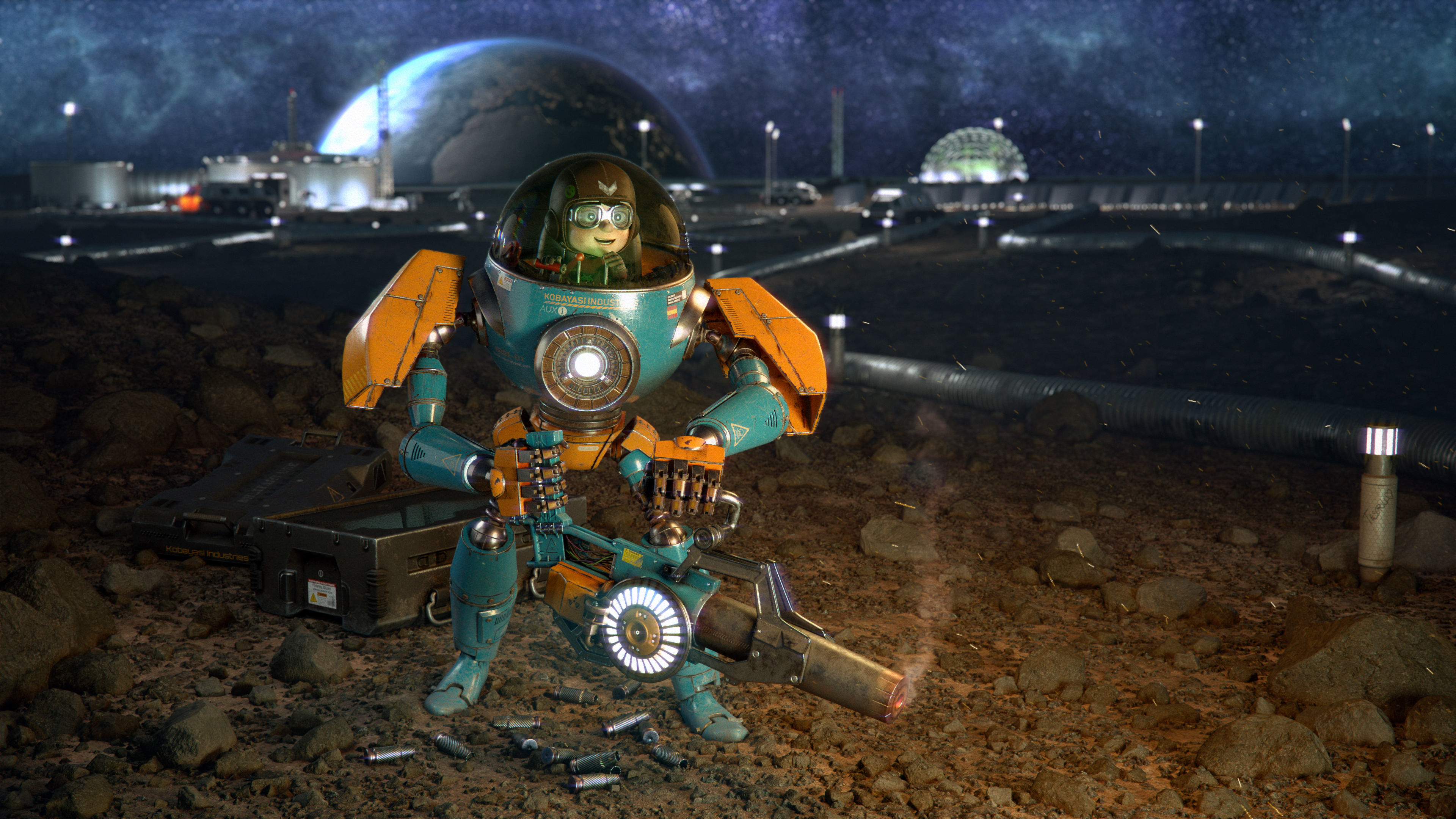 Pilot Boy and Mecha 3D model_3