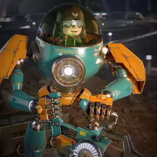 Pilot Boy and Mecha 3D model
