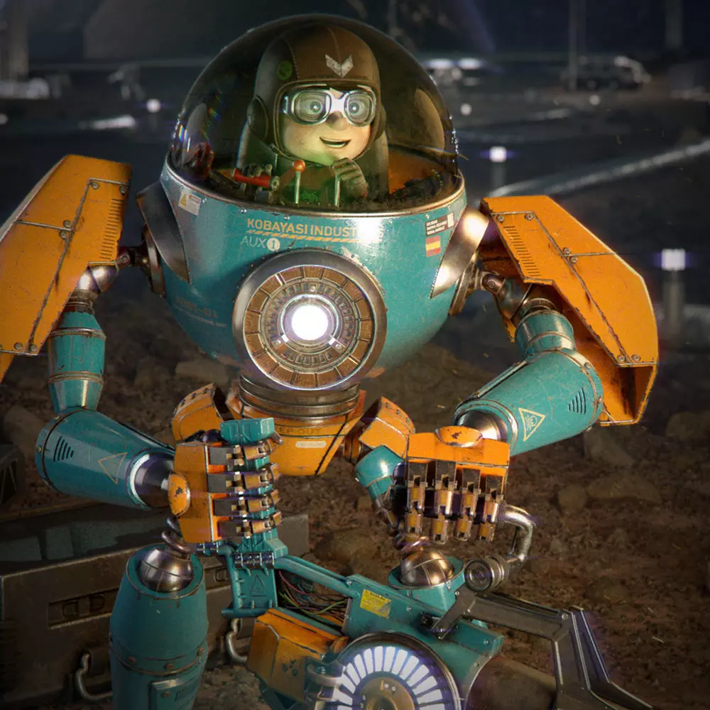 Pilot Boy and Mecha 3D model_0