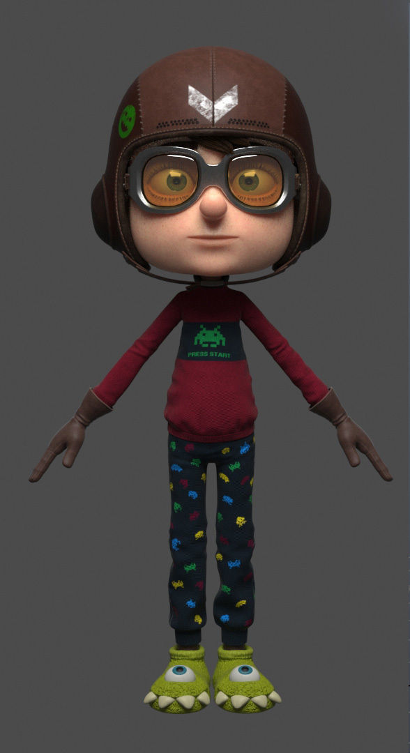 Pilot Boy and Mecha 3D model_13